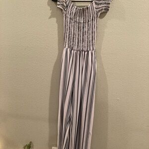 J for Justify Black and White Striped Dress
